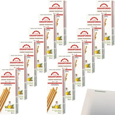 Produktbild von Knusprige Grissini traditionali mit nativem Olivenöl Extra VPE (12x125g Packung) + usy Block
