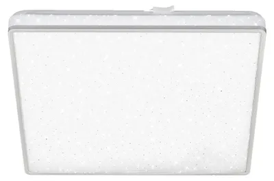 Productafbeelding van BRILONER LINO LED plafondlamp, sterrenmotief, achtergrondverlichting, zilverkleurig, 27 x 27 x 4,5 cm