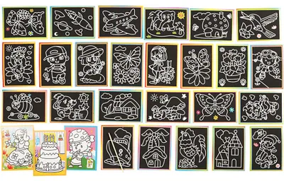 Image de Images à gratter, taille 9x12 cm, 96sort.