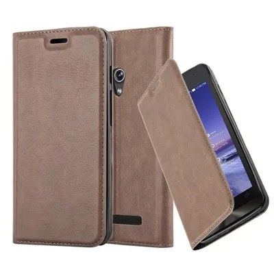 Image de Cadorabo Housse pour Asus ZenFone 5 2014 Housse de protection marron Housse pour téléphone portable Etui Case Cover Fermeture magnétique