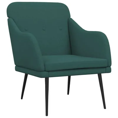 Zdjęcie produktu dla vidaXL Fotel ciemnozielony 63x76x80 cm tkanina