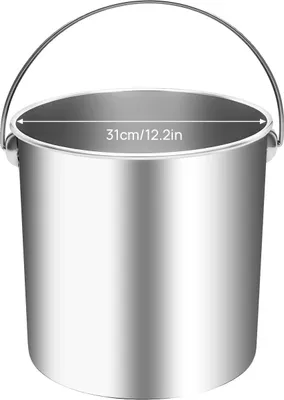 Immagine prodotto di Secchio, capacità 20 litri, design resistente in acciaio inossidabile, argento