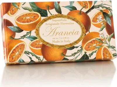 Produktbild von Saponificio Artigianale Fiorentino Orange Seifen in der Box 3x 125 g