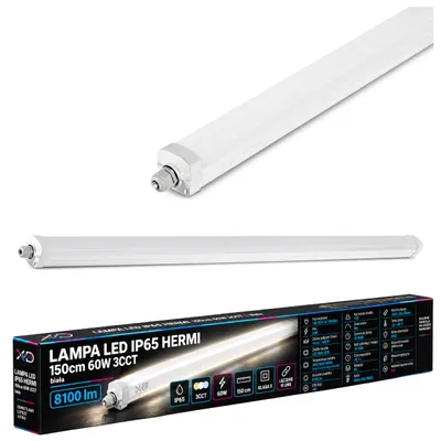 Produktbild von XUDO LED Feuchtraumleuchte 150 cm 60W IP65 8100 lm 3CCT Arbeitsleuchte weiß