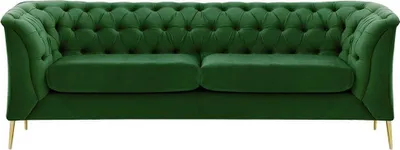 Image de Canapé 2,5 places Chesterfield Modern-Velluto 10-Métal doré