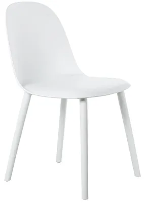 4er-Set Stühle aus Polypropylen, weiß, 49x45x81 cm