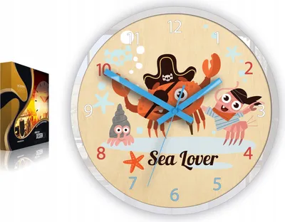 Produktbild von ModernClock, Wanduhr, Wanduhr für Kinder, stille Wanduhr, Krabbe, 30 cm