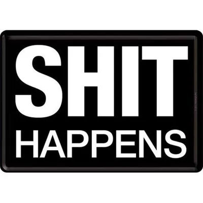 Produktbild von Nostalgic-Art - Blechpostkarte - SMILE - Shit Happens