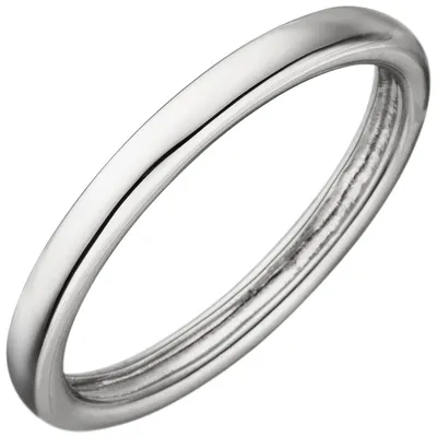 Produktbild von Ring Damenring aus 925 Silber flach glänzend schlicht 2,3mm schmal dünn Innenumfang 66mm Ø21.0mm
