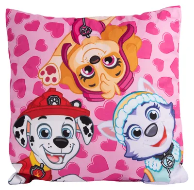 Produktbild von Paw Patrol Kissen – Girl's Time - Dekokissen Zierkissen Kopfkissen Rosa 30 x 30 cm