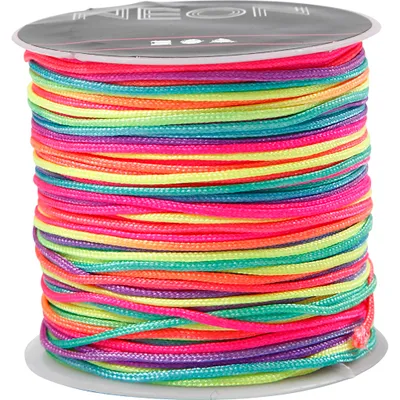 Produktbild von Creativ Company Makrameeschnur, Stärke 1 mm, Neonfarben, 28 m 1 Rolle