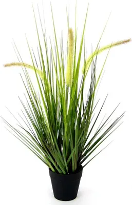 Produktbild von Künstliche Rasenstachelhaare in Topf - Dekorative Kunstpflanze - 52 cm - Grün - Kunstgras