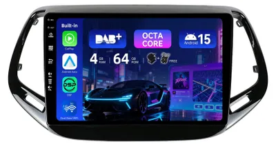 Productafbeelding van [Ingebouwd DAB] Autoradio - Android 15 GPS Navi, Draadloze CarPlay, 10.1 Inch, Bluetooth, Camera