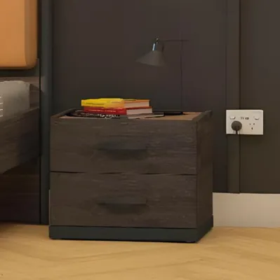 Produktbild von Moderner grauer Nachttisch aus Holz