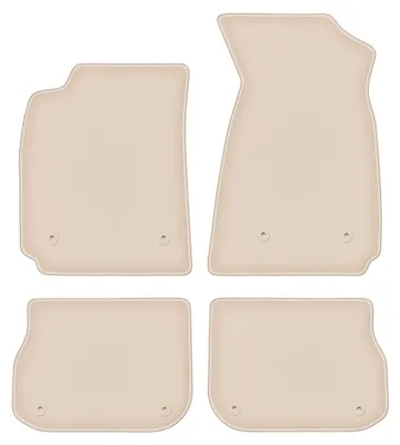 Image de Tapis de sol en moquette pour Audi A4 B5 1995-1999 (berline/break) – jeu 4 pièces, beiges, sur mesure – Wielganizator FORTUNA