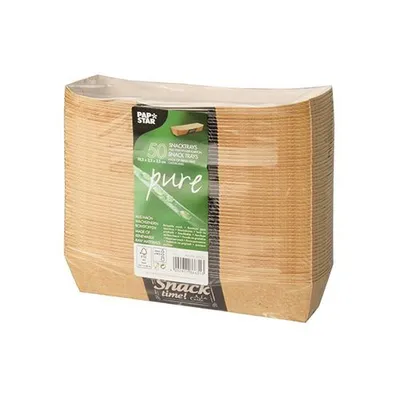 Produktbild von 700 Snacktrays, Pappe pure 3,5 cm x 3,3 cm x 18,5 cm Good Food
