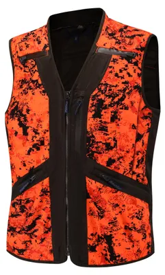 Jagdweste Orange Camo, winddicht, wasserabweisend, XXL