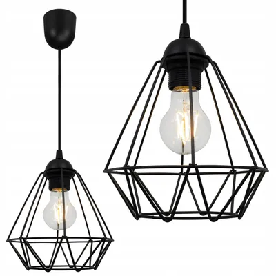 Produktbild von LOFT Pendelleuchte Diamant Draht LED im Edison Stil – Moderne Hängelampe