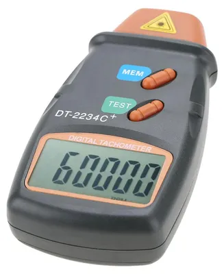 Zdjęcie produktu dla Cyfrowy, bezdotykowy licznik obrotów DT-2234C Mini z wyświetlaczem LCD, zakres prędkości: 2,5-99999 RPM
