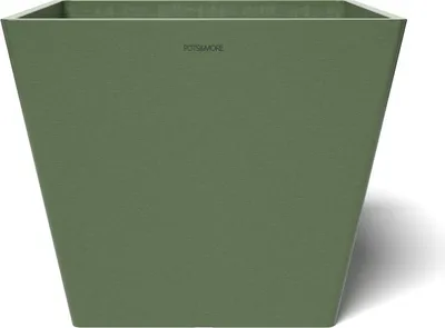 Image de POTS&MORE Pflanztopf Prismo 30, Ã¸ 31 cm quadratische Form Olivgrün Höhe 25,6 cm