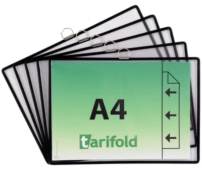 Produktbild von Hängetafeln A4 quer schwarz  5 Stück