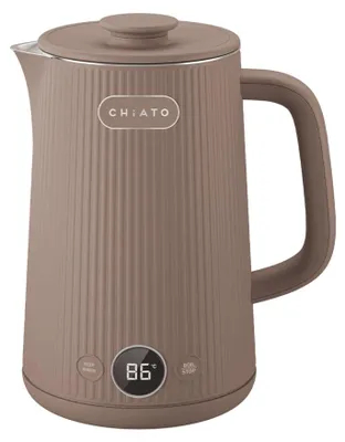 Zdjęcie produktu dla Czajnik elektryczny CHiATO heatPLAY Groove – 1.7 L, szarobrązowy