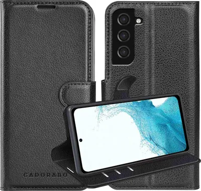Obrázek produktu pro Cadorabo Case for Samsung Galaxy S22 in PHANTOM BLACK Ochranné pouzdro s magnetickým zavíráním, funkcí stojánku a flipovým krytem se slotem na karty Etui Mobile Flap Case Book Tasche