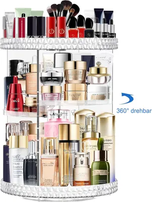 Produktbild von Badorganizer Drehbarer Make up organizer schminktisch organizer kosmetik organizer,parfüm organizer,360° drehbarer make up organizer skincare organize