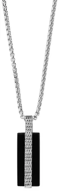 Productafbeelding van Halskettingen met hanger, Skagen, zilver. Verkrijgbaar in lengtes van 43 cm tot 49 cm. Collectie: Torben - voor heren