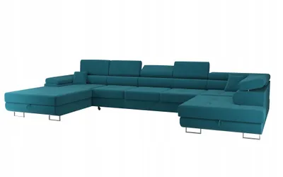 Produktbild von Ecksofa WILD MAXI U Monolith 37 mit Schlaffunktion und  verstellbare Kopfstütze, Wohnlandschaft, Couchgarnitur, Bettkasten, Sofagarnitur, Couch, Sofa