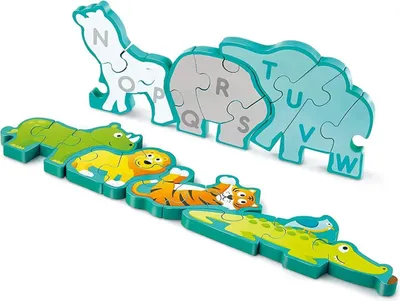 Image de Puzzle Hape - Animaux et alphabet, 26 pièces