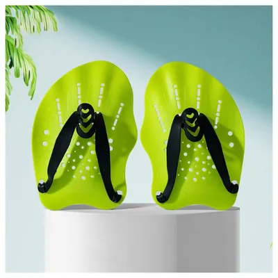 Productafbeelding van Zwempeddel handpeddel zwemtrainingsapparaat Unisex neongroen S