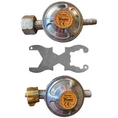 Obrázek produktu pro Kovové nářadí pro připojení plynových lahví, křídlová matice 27 mm, klíč na plynový regulátor, uvolňovač regulátoru, GAS Camping Caravan, klíč na plynové lahve