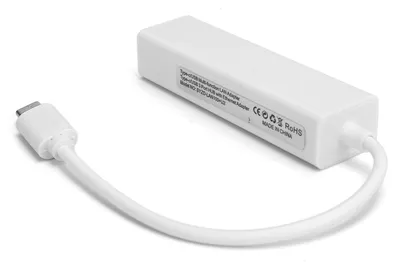 Obrázek produktu pro Ethernetový adaptér RJ45 typu C na USB 2.0, síť 100 Mb/s, příslušenství pro Windows XP/7/8 a OS X, USB 2.0 se síťovou kartou