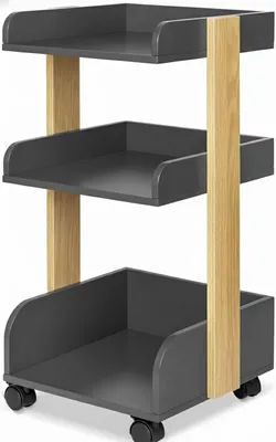 Produktbild von Bomoe Aufbewahrungswagen mit Rollen 69 cm Bosse Anthrazit und Eiche