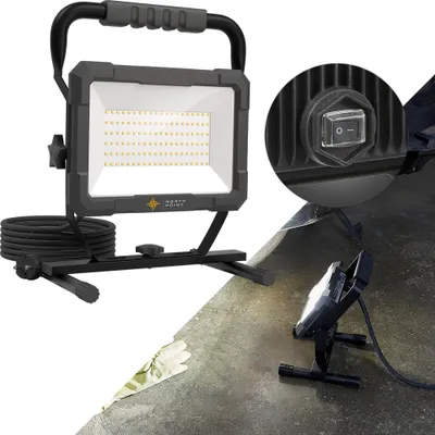 Produktbild von LED Blackline Baustrahler Arbeitsstrahler mit Standfuß (100W, 8200 Lumen, IP65)