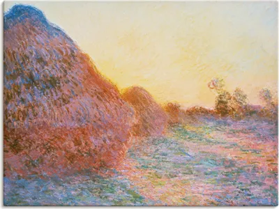 Produktbild von ARTland Leinwandbild Strohschober im Sonnenlicht. 1891 Größe: 120x90 cm