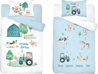 Zdjęcie produktu dla Pościel 100x135 do łóżeczka Traktorek