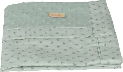 Image de roba organic Couverture 'Lil Planet' frosty green, Terry Dots, coton  GOTS, 80 x 80 cm