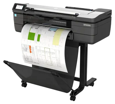 Produktbild von HP Designjet T830 24-Zoll-Multifunktionsdrucker, Tintenstrahl, 2400 x 1200 DPI, HP-GL/2, TIFF, JPEG, HP-RTL, CALS G4, URF, Cyan, Mattschwarz, Magenta, Gelb, 2400 x 1200 DPI, Monokopie