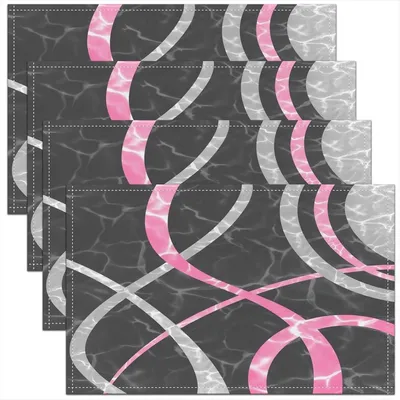 Productafbeelding van Set van 4 Moderne Placemat met Geometrisch Patroon