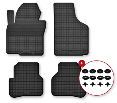 Zdjęcie produktu dla Dywaniki gumowe do Skoda Superb II 2008-2015 (sedan/kombi) – 4 szt., czarne, dobierane – Wielganizator Semi-Universal