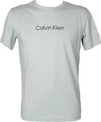 Produktbild von CK CALVIN KLEIN Herren T-Shirt Kurzarm Rundhals mit Logo-Print vorne Artikel KM0KM00843 CREW NECK LOGO, L, Cotone 100%