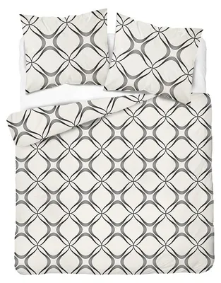 Obrázek produktu pro Běžné povlečení, saténové povlečení, vysoká kvalita, rozměr 160x200, barva béžová, geometrický vzor, Obrázek vytvořený pomocí AI