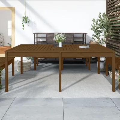 Image de Maison Exclusive - Table de jardin brun miel 203,5x100x76 cm Bois massif Pin