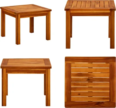 Immagine prodotto di vidaXL Tavolino da giardino 45x45x36 cm in legno massiccio di acacia - Tavolino - Tavolini - Tavolino in legno - Tavolini in legno