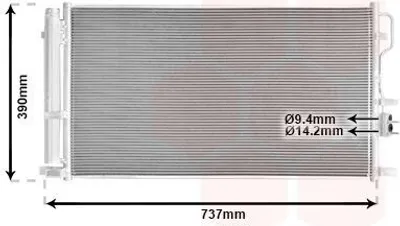 Produktbild von VAN WEZEL 83015711 Kondensator Klimaanlage Klimakondensator für HYUNDAI Tucson (TL, TLE) +Trockner