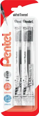 Immagine prodotto di Pentel Ricambio per pennarello a punta fine EnerGel 0,5 mm, LRN5 - nero x 2 pezzi