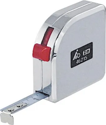 Produktbild von BMI Rollbandmaß, weiß, in Metallgehäuse, 3 m