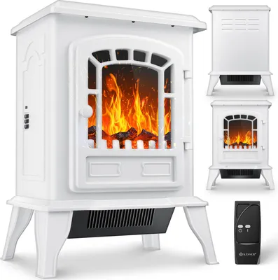 Produktbild von KESSER® Elektrokamin mit Heizlüfter & Fernbedienung 2000W Elektro Kamin Elektrischer Heizung LED Kaminfeuer Effekt Kaminofen Flammeneffekt Heizer Ofen geräuscharm regelbar